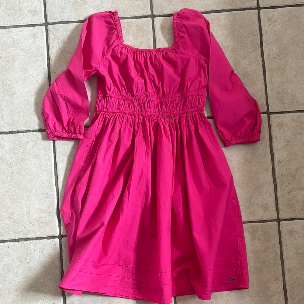 Vineyard Vines Bright Pink Casual Kids Dress